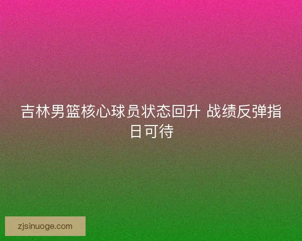 吉林男篮核心球员状态回升 战绩反弹指日可待